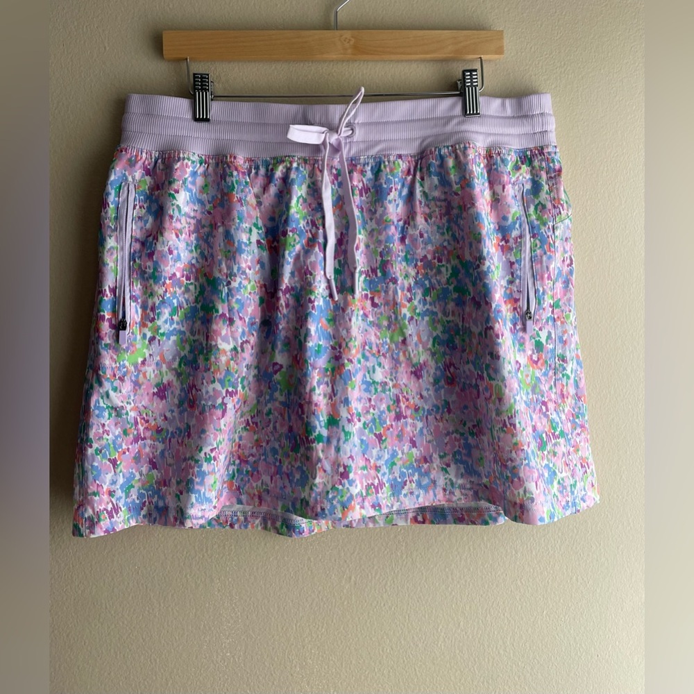 Tek Gear Women Swim Suit Purple Multi Colored Skirt Size XL
